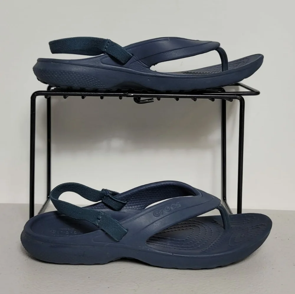 Crocs toddler Slice Sandals Sz C12 blue